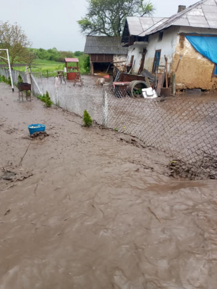 На Прикарпатье затопило домохозяйства в селе Юнашков